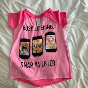 Kids pink pj shirt